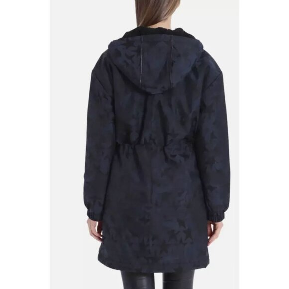 Anthropologie Avec Les Filles Star Camo Jacket Parka Sherpa Lined Long Length S - Picture 2 of 16